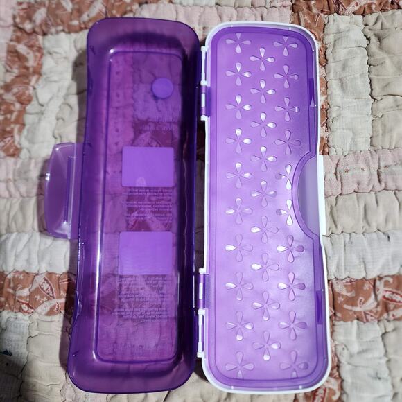 Wilton Tool Organizer-purple Duel Compartment Case For clean & dirty Spatulas - Picture 4 of 6